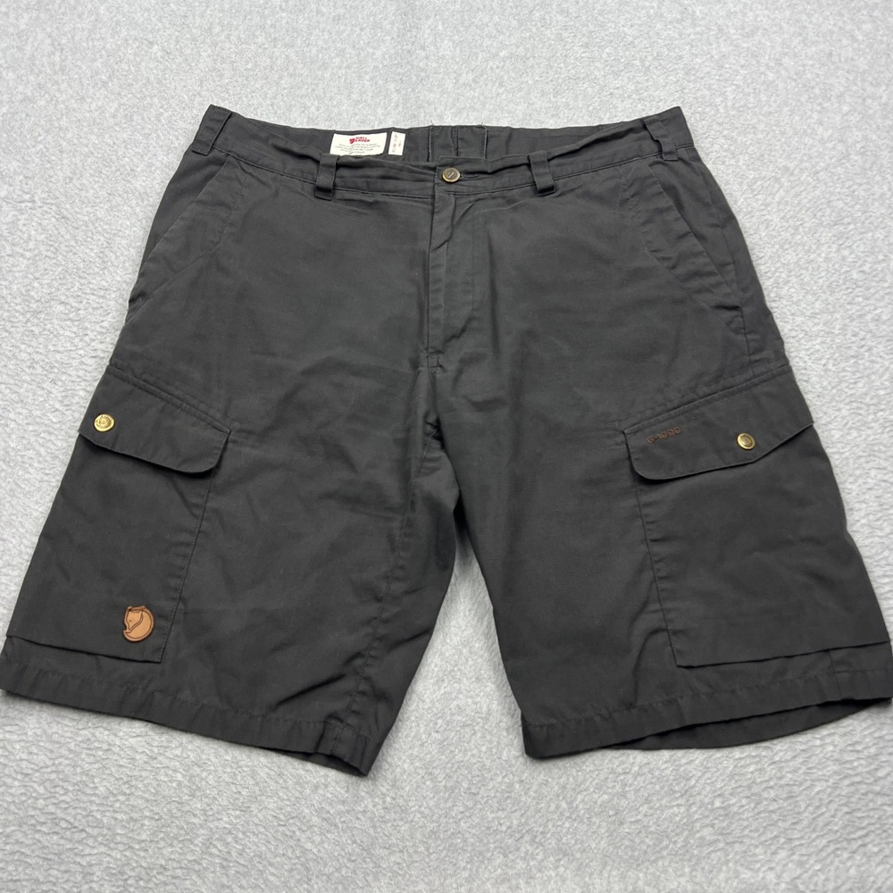 Fjallraven Ruaha Shorts Mens 37 Dark Grey 11" Cargo G-1000 Comfort Fit Mid 81188